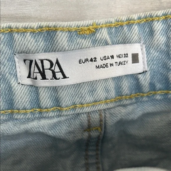 Zara Light Blue Straight Leg Jeans - Picture 8 of 8